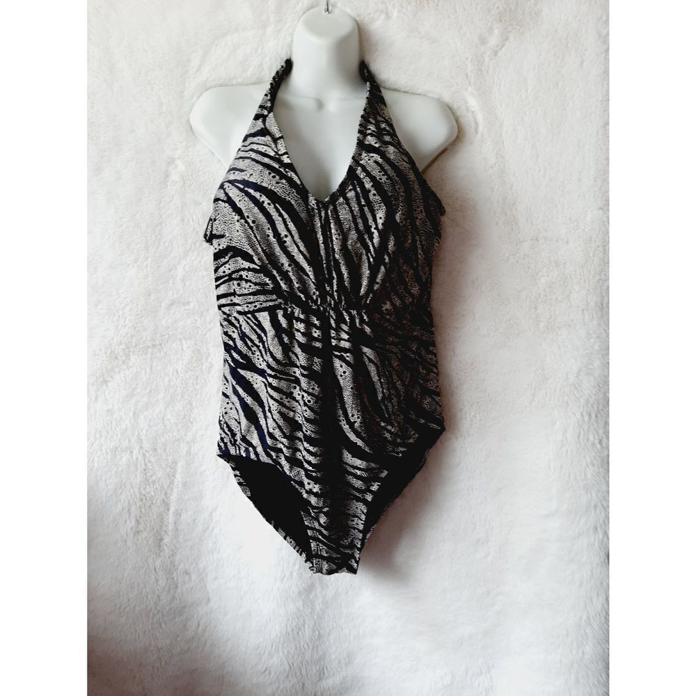 Sophia Vergara Large Black One Piece Swimsuit